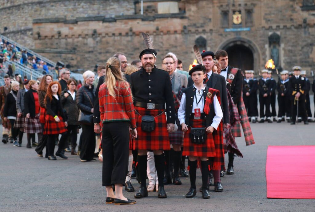 Clan Ewing on the Esplanade for the Royal Edinbugh Military Tattoo, 2017